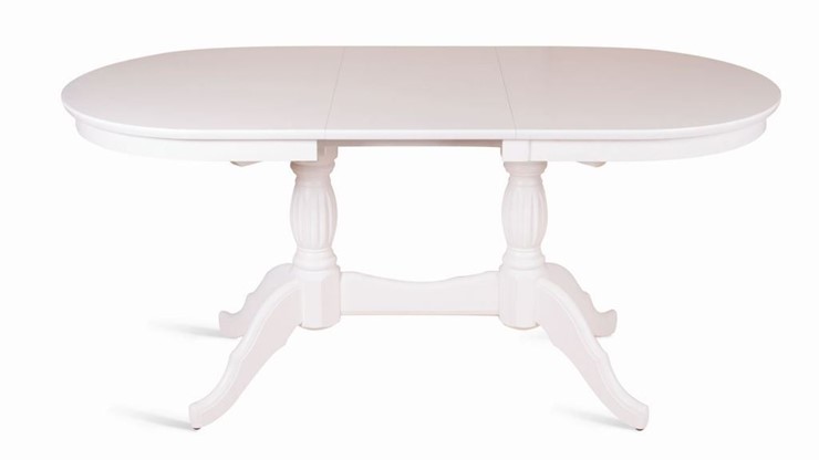 Кухонный раскладной стол Лилия-1300 (белая эмаль) 78,5x82x130+35 в Магадане - изображение 1
