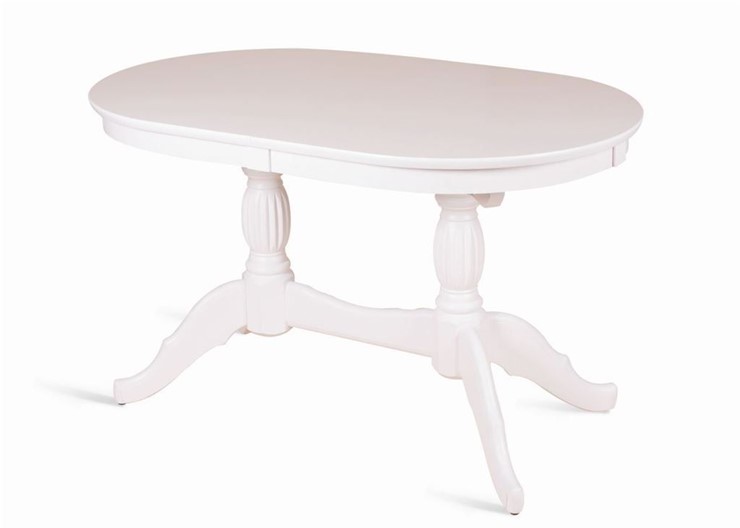 Кухонный раскладной стол Лилия-1300 (белая эмаль) 78,5x82x130+35 в Магадане - изображение 3