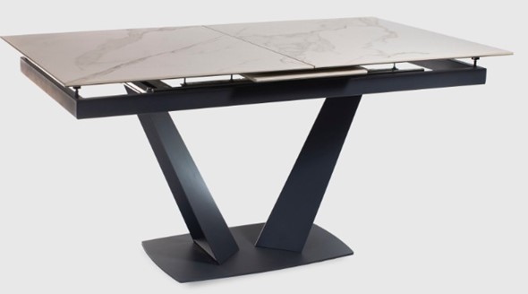 Обеденный раздвижной стол Лорд столешница керамика + стекло в Магадане - изображение