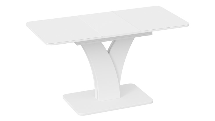 Стол раздвижной Люксембург тип 2 (Белый/Стекло белое матовое) в Магадане - изображение 1