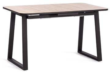 Кухонный раскладной стол MALTIDO ЛДСП/HPL/металл, 130/160x75x75 Дуб Вотан/чёрный арт.19745 в Магадане