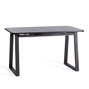 Кухонный стол раздвижной MALTIDO ЛДСП/HPL/металл, 130/160x75x75 Мрамор чёрный/чёрный арт.20627 в Магадане