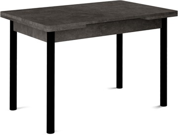 Раздвижной стол Милан-1 EVO, ноги металлические черные, серый камень в Магадане - предосмотр