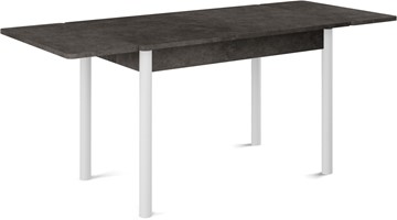 Кухонный раскладной стол Милан-2 EVO, ноги белые, серый камень в Магадане - предосмотр 1