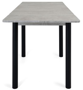 Кухонный стол раздвижной Милан-2 EVO, ноги черные, светлый цемент в Магадане - предосмотр 1