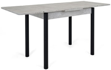 Кухонный стол раздвижной Милан-2 EVO, ноги черные, светлый цемент в Магадане - предосмотр 3