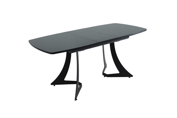 Кухонный раздвижной стол Милан Стекло Opti (Чёрное) в Магадане - изображение 2