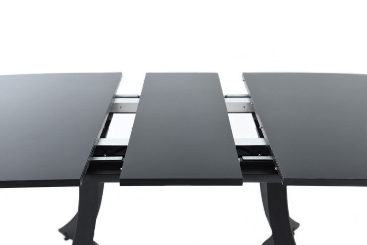 Кухонный раздвижной стол Милан Стекло Opti (Чёрное) в Магадане - изображение 9