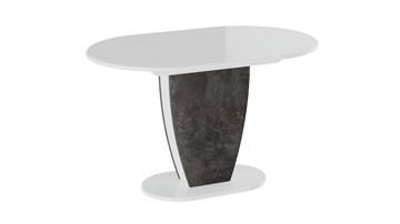 Кухонный стол раздвижной Монреаль тип 1 (Белый глянец/Моод темный) в Магадане