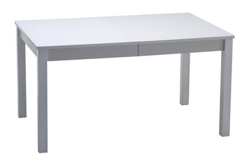 Кухонный раздвижной стол Нагано-2 стекло белое opti (хром-лак) в Магадане - предосмотр