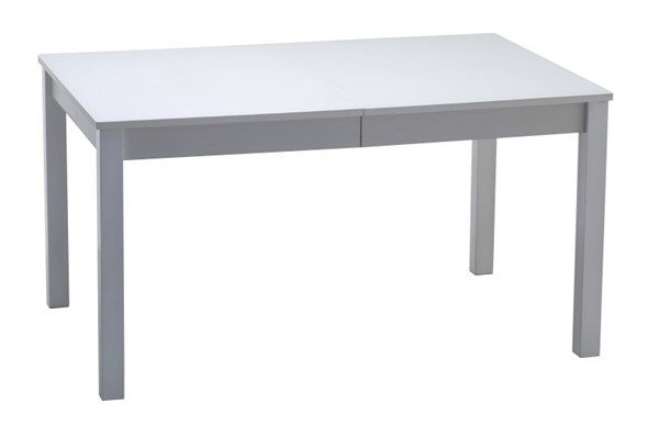 Кухонный раздвижной стол Нагано-2 стекло белое opti (хром-лак) в Магадане - изображение