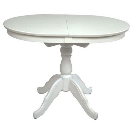 Раздвижной стол Овальный (белая эмаль) 78,5x82x110+35 в Магадане - изображение