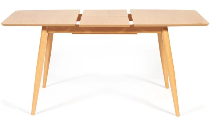 Кухонный раздвижной стол Pavillion (Павильон) бук/мдф 80x120+40x75, Натуральный арт.13982 в Магадане - изображение 4