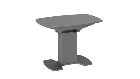Раздвижной стол Портофино (СМ(ТД)-105.01.11(1)), цвет Серое/Стекло серое матовое LUX в Магадане - изображение