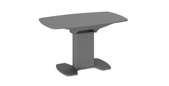Раздвижной стол Портофино (СМ(ТД)-105.02.11(1)), цвет Серое/Стекло серое матовое LUX в Магадане - изображение