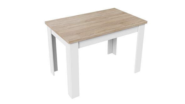 Кухонный стол раскладной Промо тип 4 (Белый/Дуб сонома светлый) в Магадане - изображение