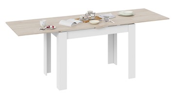 Кухонный стол раскладной Промо тип 4 (Белый/Дуб сонома светлый) в Магадане - предосмотр 3