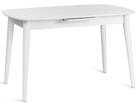 Обеденный раздвижной стол RAMBO (mod. 1193) МДФ/пластик, 130+30х80х75, white (белый) арт.19489 в Магадане - изображение