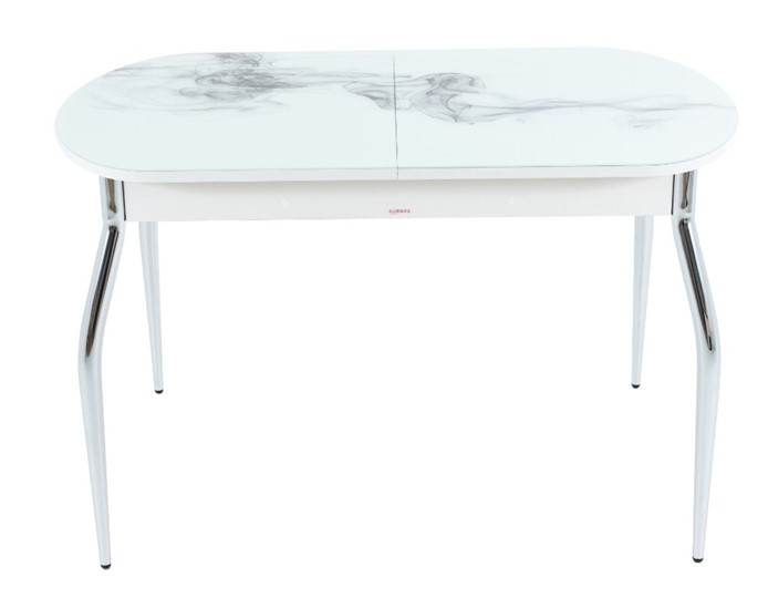 Кухонный раздвижной стол Ривьера исп.1 ноги метал. крашеные №24 Фотопечать (Цветы №49) в Магадане - изображение 6
