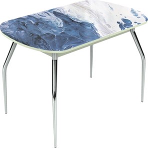 Кухонный раздвижной стол Ривьера исп.2 ноги метал. крашеные №24 Фотопечать (Вода №11) в Магадане