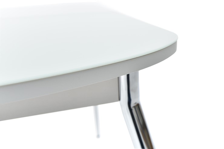 Кухонный раскладной стол Ривьера мини дерево №1 (стекло белое/белый) в Магадане - изображение 5