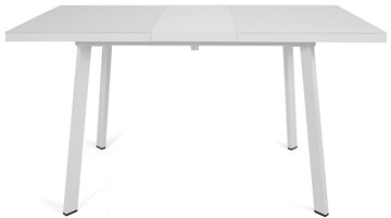 Раздвижной стол Сальвадор-1G (ноги белые, стекло cristal/белый цемент) в Магадане - предосмотр 5