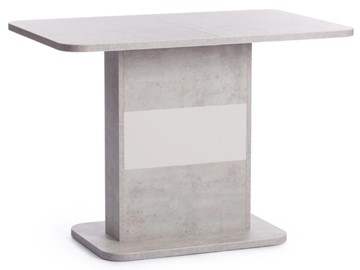 Кухонный раздвижной стол SMART ЛДСП, 105-140x68,6x75 Белый бетон/Белый арт.18993 в Магадане