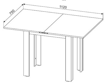 Кухонный стол раздвижной СО-3, белый в Магадане - предосмотр 3