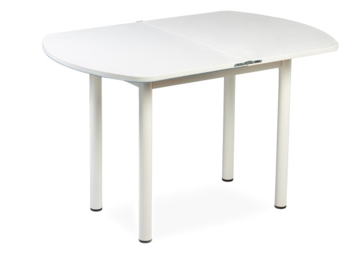 Кухонный раскладной стол СПГ-02 СТФ, белый/фотопечать сдоба/прямые трубки крашеные белый в Магадане - изображение 1