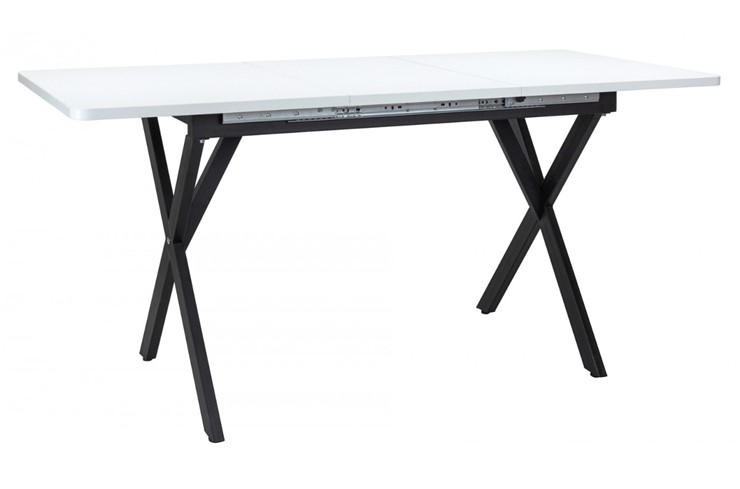 Обеденный раздвижной стол Стайл № 11 (1100/1500*700 мм.) столешница Оптивайт , фотопечать, форма Флан, с механизмом бабочка в Магадане - изображение 3