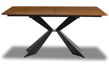 Кухонный раскладной стол T1712A: орех 180 (WK-07)/черный (PC-02) в Магадане