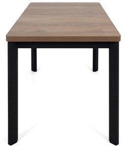 Кухонный раскладной стол Токио-2L (ноги металлические черные, дуб табако) в Магадане - предосмотр 2