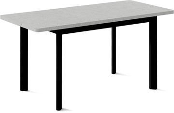 Кухонный стол раздвижной Токио-2L (ноги металлические черные, светлый цемент) в Магадане - предосмотр 1
