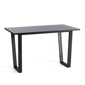 Кухонный обеденный стол COSTA ЛДСП/HPL/металл, 120х80х75см, Мрамор чёрный/чёрный, арт.20625 в Магадане - предосмотр
