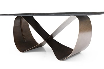 Стол кухонный DT9305FCI (240) черный керамика/бронзовый в Магадане - предосмотр 3