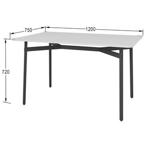 Кухонный стол Кросс (белый) в Магадане - предосмотр 2