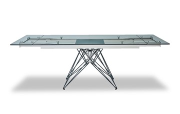 Кухонный стол раскладной T-041 (140) прозрачный в Магадане - предосмотр 1