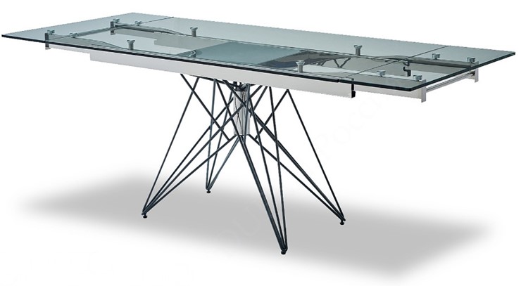 Кухонный стол раскладной T-041 (140) прозрачный в Магадане - изображение 3