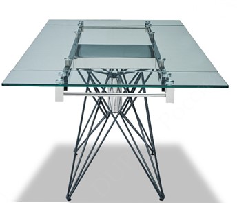 Кухонный стол раскладной T-041 (140) прозрачный в Магадане - предосмотр 4