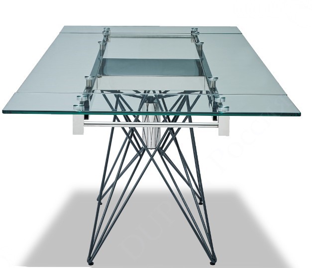 Кухонный стол раскладной T-041 (140) прозрачный в Магадане - изображение 4