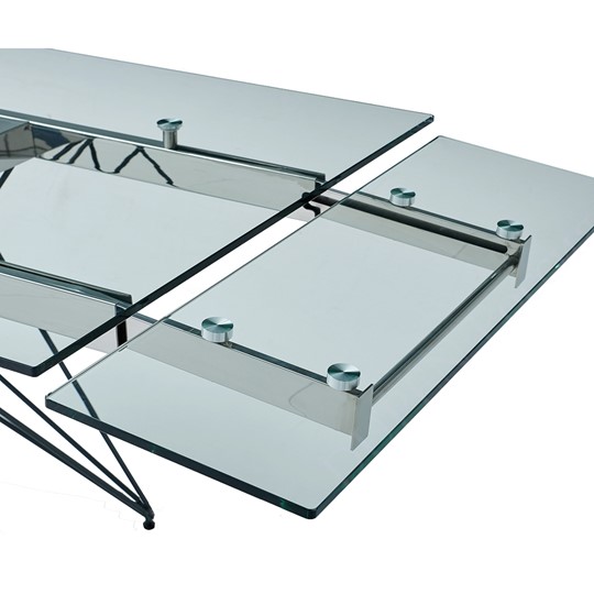 Кухонный стол раскладной T-041 (140) прозрачный в Магадане - изображение 5