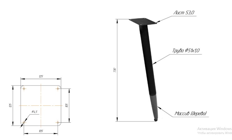 Стол на кухню SHT-TU12 (3 шт.)/ТT8 60/60 (черный/темный орех/прозрачный лак/коричневая сепия) в Магадане - изображение 1