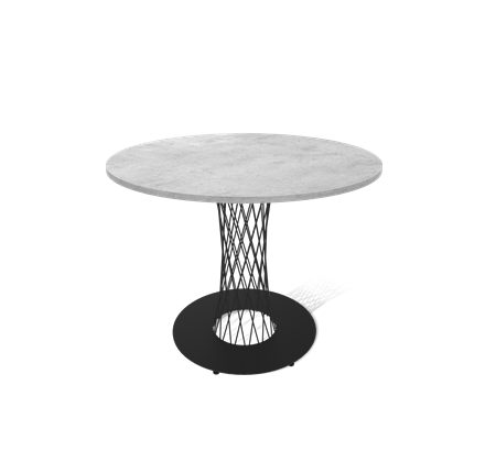 Обеденный стол SHT-TU3-1 / SHT-TT 90 ЛДСП (бетон чикаго светло-серый/черный муар) в Магадане - изображение