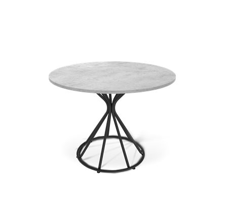 Кухонный обеденный стол SHT-TU4-1 / SHT-TT 90 ЛДСП (бетон чикаго светло-серый/черный муар) в Магадане - изображение