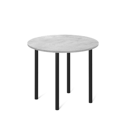 Кухонный обеденный стол SHT-TU66 / SHT-TT 90 ЛДСП (бетон чикаго светло-серый/черный) в Магадане - изображение