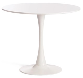 Стол на кухню TULIP (mod. 011) металл/мдф, 90х90х75 белый арт.14105 в Магадане