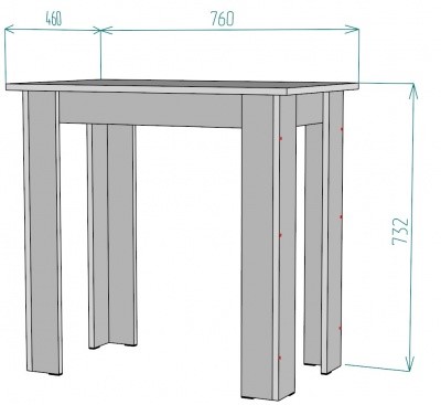 Кухонный стол T94, Белый в Магадане - изображение 1