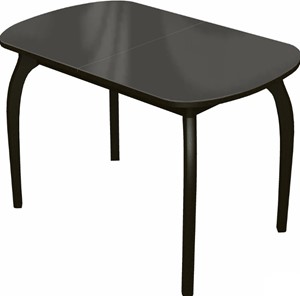Раздвижной стол Ривьера мини дерево №1 (стекло коричневое/венге) в Магадане - предосмотр