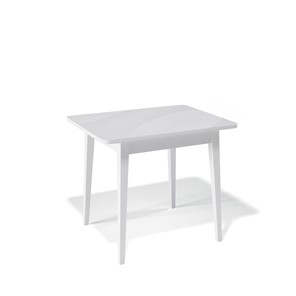 Кухонный раскладной стол Kenner 900M (Белый/Стекло белое сатин) в Магадане