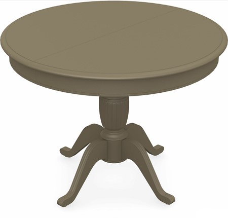 Кухонный стол раздвижной Леонардо-1 исп. Круг 820, тон 40 (Морилка/Эмаль) в Магадане - изображение
